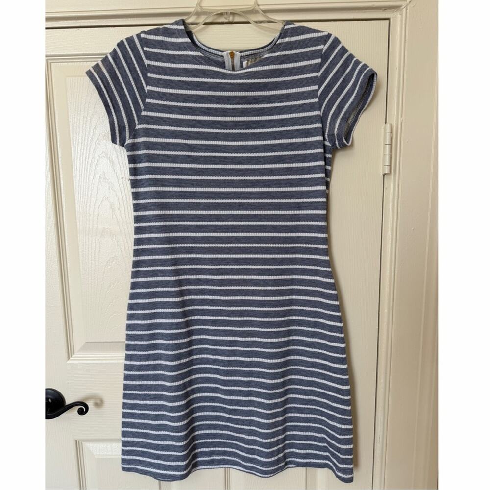 Sail to Sable Stripe Knit Dress Blue and White Size Small